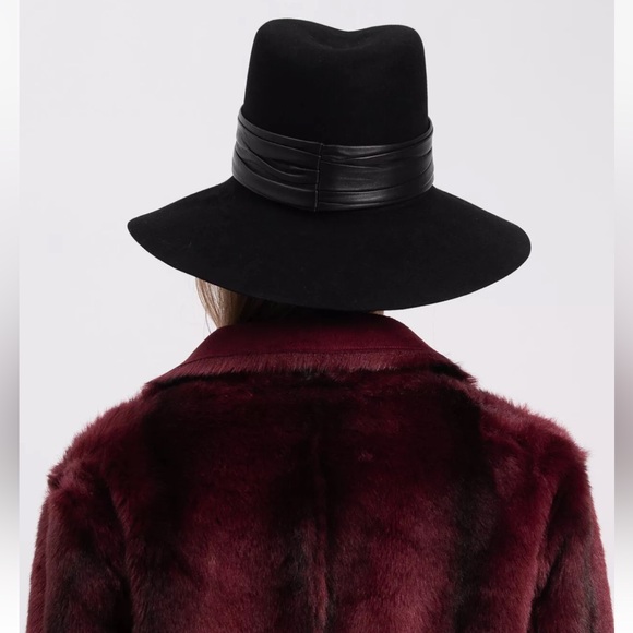 SAINT LAURENT New with tags Rabbit Felt Hat with Leather Band Size S - Picture 2 of 8
